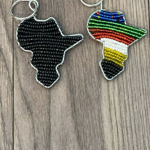 Beaded Embroidery Keychain: Handmade Hibiscus Bag Charm Bag Charm Accessories <b>Seed</b> Classic Keychain BY MULTI CRAFT - Product Image 1