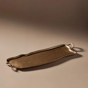 Bandeja de servir, bandeja antigua de aluminio, bandeja decorativa de metal, bandeja de lujo árabe para servir, bandejas de almacenamiento - Product Image 1