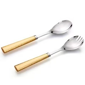 Exclusive Design Metal <b>Salad</b> <b>Server</b> Set Stainless Steel <b>Salad</b> Serving Spoon Fork Kitchen Dining Table Use - Product Image 4