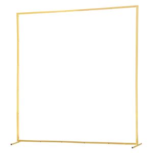 Stable 6.6 X 6.6 ft Square Gold Metal Arch <b>Backdrop</b> <b>Stand</b> for <b>Wedding</b> & Birthday Easy Assembly & Quick Setup - Product Image 2