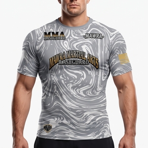 Mawra Custom Design – Haut de compression à manches longues pour homme, idéal pour le MMA, le BJJ, la lutte, le fitness et l'entraînement sportif - Product Image 1
