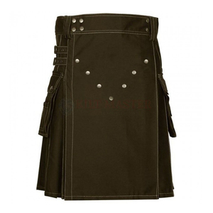 Kilt de tartán de lana para hombre, hecho a mano, tela resistente, correa de cintura ajustable, atuendo clásico de la herencia escocesa para exteriores y ocasiones formales - Product Image 2