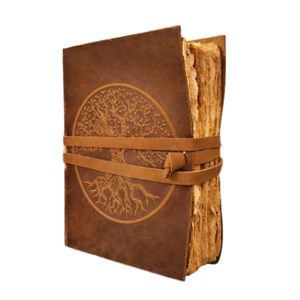 Creative Women's Handmade Notebook Unique Design Tree of Life Journal with Buffalo Leather Lining, Blank Pages - Product Image 1