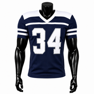 Camiseta Deportiva de Fútbol Americano para Hombre, Personalizada al por Mayor, 100% Poliéster, Transpirable, de Secado Rápido - Product Image 1