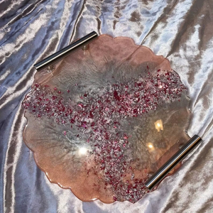 High Quality Modern Design <b>Epoxy</b> <b>Resin</b> Tray for Home Living Room Decor and Housewarming Gifts - Product Image 1