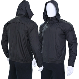 Chaqueta Cortavientos Personalizada para Hombre con Capucha y Cremallera Completa, de Lona, con Diseño de Dibujos Animados, Sólida, Impermeable, Transpirable, para Correr y Deportes - Product Image 2
