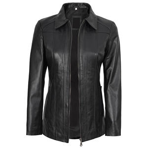 Chaqueta de cuero transpirable de alta calidad para mujer, estilo moderno, nuevo modelo, informal, con cierre de cremallera. - Product Image 3