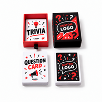 Jeu de cartes de conversation personnalisées avec boîte, questions sur le thème de la table, impression sur papier, logo personnalisé, OEM, cartes de jeu pour team building