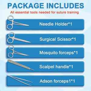 <b>Suture</b> Practice <b>Kit</b> for Veterinary Students Durable Steel Material Surgical Wound Closure CE Certified MOL By Dentavex - Product Image 4