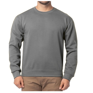 Sweat-shirt à capuche pour homme, hiver, manches longues, col rond, uni, respirant, éco-responsable, tricoté en polyester/coton, 300g, teinture unie - Product Image 6