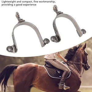 Customizable Stainless Steel Horse Riding Spurs for Cowboy Boots Durable Equine Products Professional <b>Equestrian</b> Gear - Product Image 2