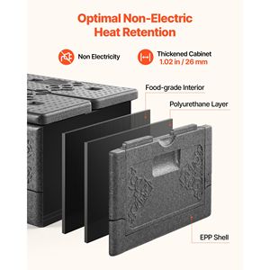 Contenitore Termico Pieghevole da 40 Qt, Leggero e ad Alta Rigidità in EPP, Scatola Termica Automatica Non Elettrica per Consegne - Product Image 3