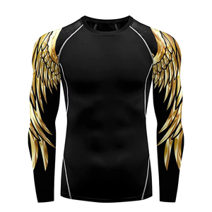 Wholesale High Quality Printed <b>Men's</b> Rash Guard Long Sleeves UV Protection Anti-Bacterial Quick Dry Customizable Logo/Color - Product Image 6