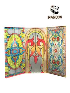 Tempered Art Cathedral <b>Stained</b> <b>Glass</b> Window <b>Panel</b> Industrial Decoration Living Room Hotel Bathroom Curtain Wall - Product Image 2