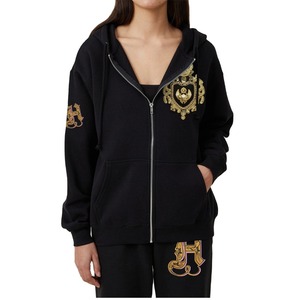 Customized 100% Cotton French Terry Girl Zipper Hoodie Wholesale Embroidery High Quality Fleece <b>Zip</b> <b>Up</b> Hoodie for Women - Product Image 4