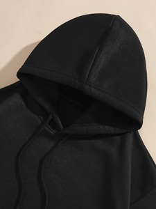 Sudadera con capucha extragrande con cremallera y estampado de mariposa con pedrería negra, de algodón grueso y forro polar, para hombre y mujer, estilo urbano. - Product Image 2
