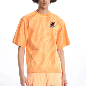 T-shirts tendance effet soleil délavé, dernières créations, pour hommes, couleur unie, pour adultes - Product Image 1