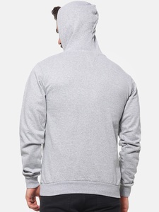 Sudadera con Capucha Gris para Hombre, con Estampado de Aves, Bolsillo, Corte Ajustado, Informal, de Algodón, para Otoño - Product Image 4