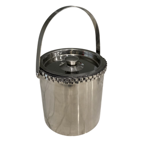 Premium Waterford Style Stainless Steel Ice <b>Bucket</b> <b>With</b> <b>Lid</b> & Handle Elegant Embossed Dot Design Double Wall Insulated Ice Pail - Product Image 2