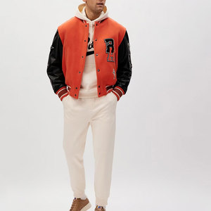 Veste de baseball en tissu de laine à séchage rapide et confortable, broderie tendance, prix abordable, veste de sport tendance - Product Image 3