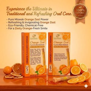 Bâtonnet de miswak aux herbes aromatisé à l'orange, avec un goût d'orange frais, pour un soin buccal complet, un nettoyage quotidien et une hygiène dentaire naturelle. - Product Image 4