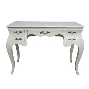 Antique <b>Desk</b> Classic White Painted Secretary Table <b>Simple</b> Design of Wooden Writing Table Made for French Style Office Furniture - Product Image 1