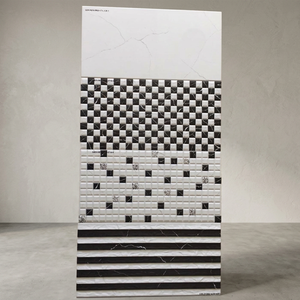 Art Blanc Noir Pointillé 30x60cm Salle De Bains Designer 12x24 Carreaux Muraux En Céramique 300x600mm Intérieur Maison Cuisine Foshan Supply - Product Image 1