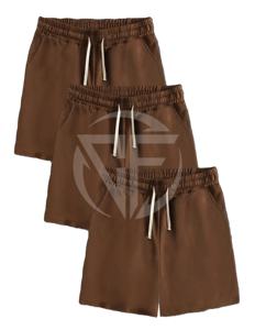 Pantalones cortos de alta calidad para hombre, logotipo personalizado, patrón sólido, ropa informal, cintura elástica, antiarrugas, pantalones cortos ecológicos de alta demanda - Product Image 1