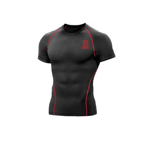 <b>Men</b> <b>Compression</b> T <b>Shirts</b> Short Sleeve Solid Color Eco-Friendly Breathable Quick Dry Customized Logo Spandex/Polyester - Product Image 6