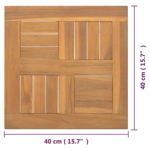 Tavolo in legno massello Teak 15.7 quadrato "x 15.7" x 1 "pollici - Product Image 6
