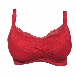 European Style Plus Size Lace Bra With Wire Wholesale Comfort and Lift Floral Bra Decoration Breathable High Support Underwear - Product Image 2
