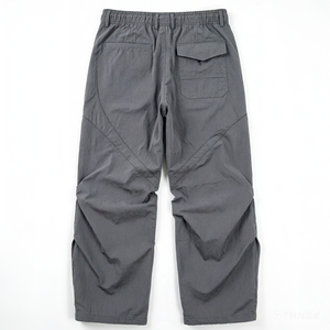 Pantalones Techwear Grises Premium - Pantalones Holgados Unisex con Cintura Elástica y Múltiples Bolsillos, Pantalones Cargo Urbanos - Product Image 4