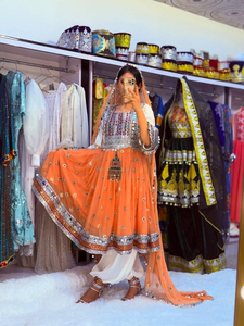 <b>Plus</b> <b>Size</b> Hot Selling Afghan Kuchi Handmade <b>Dress</b> Tribal Traditional Afghani Pushtu Culture Long Sleeves Afghani <b>Dress</b> Adults - Product Image 5