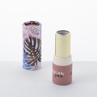 Tubes en kraft écologiques personnalisés pour rouge à lèvres, emballages pour gloss à lèvres, contenants pour baume à lèvres, tube en papier à visser pour gloss à lèvres