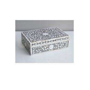 Boîte élégante incrustée de nacre et de résine, modèle très tendance, pour cadeaux, rangement de bijoux et usage artisanal - Product Image 4