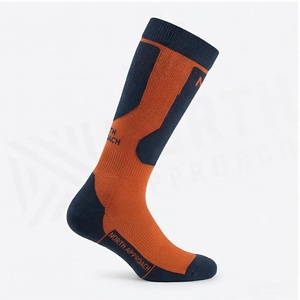 <b>Knee</b> <b>High</b> Basketball <b>Socks</b> Orange Navy Blue Breathable Knitted for Adults Summer Sport Wear - Product Image 3