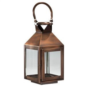 Farol de metal con acabado antiguo, portavelas decorativo para el hogar, jardín, patio, bodas, eventos, decoración de mesa - Product Image 1