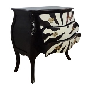 Cómoda antigua con estampado de cebra para el hogar, cajonera antigua diseñada para muebles de estilo francés - Product Image 4