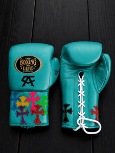 Gants de boxe MMA en cuir inspirés du style mexicain NBNL avec fermeture à enfiler et poignet lacé pour l'entraînement et le sparring - Product Image 6