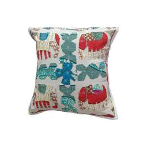 Luxury Elephant Floral Print <b>Cushion</b> <b>Cover</b> with Reusable Soft Fabric <b>Cover</b> for Living Room Bedroom Wedding and Seasonal Decor - Product Image 1
