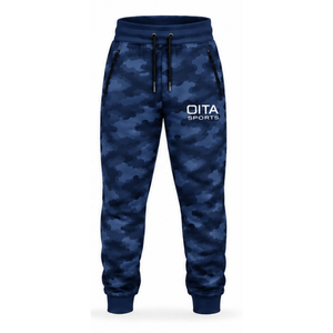 Navy Blue Camo <b>Tracksuit</b> Unisex Full Zip Hoodie Jogger Pants Set Custom <b>Camouflage</b> Sportswear Training Casual Athletic Outfit - Product Image 2