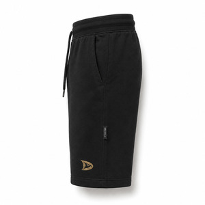 Pantalones Cortos Bermuda de Algodón Negro para Hombre, Cintura con Cordón, Estilo Casual con Bolsillos y Detalle de Logotipo, Gran Venta - Product Image 3