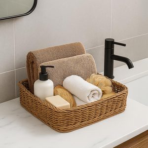 Cestas Redondas de Ratán Natural Tejidas a Mano, Modernas, de Primera Calidad, Ecológicas, para Uso en el Hogar y Restaurantes - Product Image 1