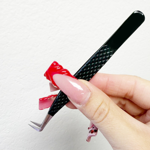 Pince à épiler double précision pour extensions de cils, pointe ronde isolante, pointe acérée, vente chaude - Product Image 6