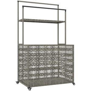 Armadio Grigio Misto con Scaffale per Esterni, Porta Galleggianti per Piscina e Porta Asciugamani - Product Image 5