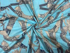 Organic Carded Printed Cambric Fabric Eco-Friendly Lightweight Red Palm Tree Custom Indian Handmade Cotton Boys Running Craft - Product Image 4