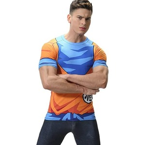 Camiseta Deportiva de Compresión para Hombre, Personalizada, 100% Algodón, Manga Corta, Corte Holgado, Ecológica, de Secado Rápido y Antiarrugas - Product Image 1