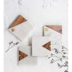 Eco-Friendly Durable Marble Coasters for Home Washable Decorative <b>Rug</b> <b>Pads</b> & Protectors - Product Image 2