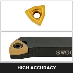 ชุดเครื่องมือกลึงอุตสาหกรรม Super-Hard 40Cr 7 ชิ้น/ชุด พร้อมเม็ดมีดคาร์ไบด์แบบเปลี่ยนได้ขนาด 1/4 นิ้ว ชุดเครื่องมือกลึงคาร์ไบด์ 7 ชิ้น - Product Image 3