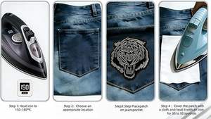 Patch brodé personnalisé, conception de logo sur mesure, patchs brodés 2D 3D à coudre ou thermocollants pour vêtements, vestes, chapeaux, sacs fourre-tout - Product Image 4